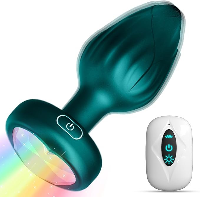 10 Mode Vibrating Anal Plug – LED Remote Control Butt Toy