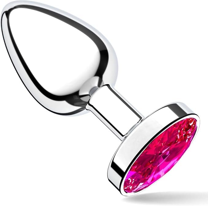 Jeweled Rose Anal Plug Set – Pink Metal Butt Training Kit