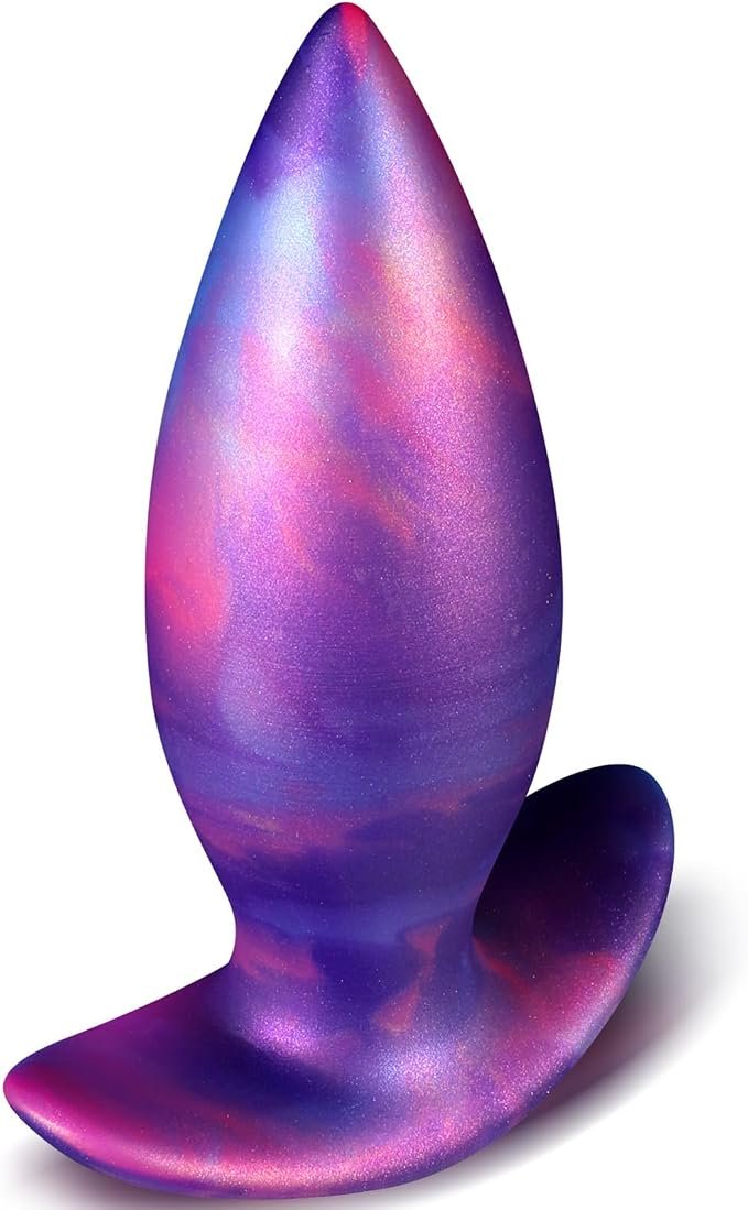 Large Anal Plug with Curved Base – Silicone Prostate Massager