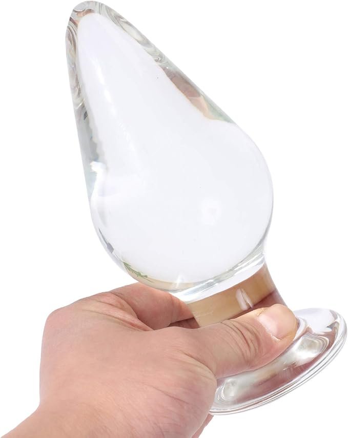XL Crystal Glass Anal Plug – Large Jewel Base Butt Trainer